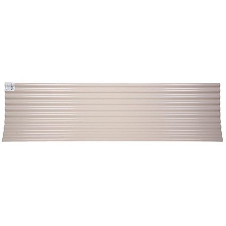 Tuftex SeaCoaster Series Roof Panel, 12 ft L, 26 in W, Corrugated Profile, Vinyl, Opaque Tan 1208C